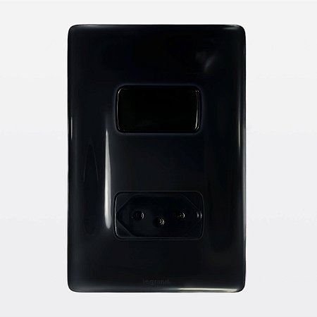 Conjunto 1 Interruptor Simples + 1 Tomada 2P+T 10A Zeffia Legrand 680112PT