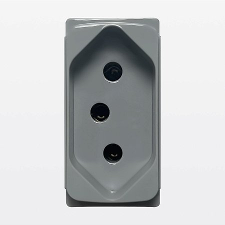 Módulo Tomada 2P+T 10A Cinza Zeffia Legrand 680160CZ