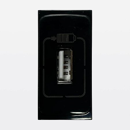 Módulo Carregador USB A 1500mA 1M Preta Zeffia Legrand 680163PT