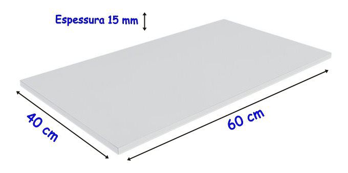 Tabua De Polietileno, para corte 60 Cm X 40 Cm X 15 mm