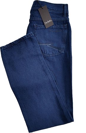 Calça Jeans Masculina Pierre Cardin Reta Tradicional Cintura Alta - Ref. 463P141 - 100% Algodão