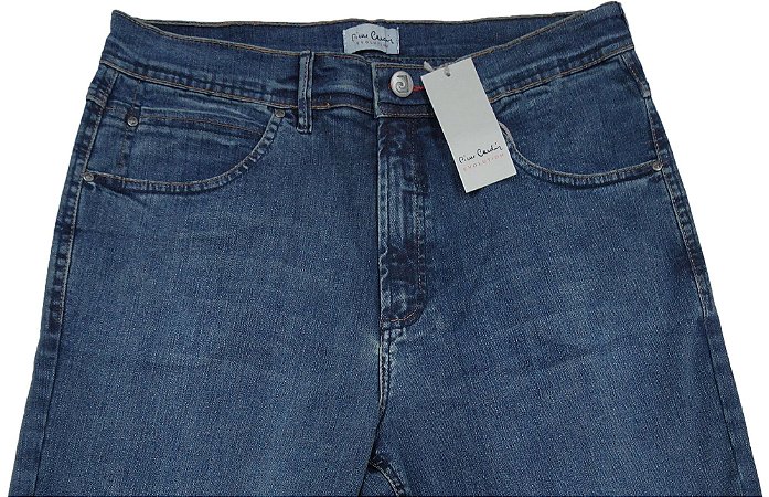 Calça Jeans Masculina Pierre Cardin Reta (Cintura Alta) - Ref. 467P983 - Algodão / Elastano - Jeans Macio