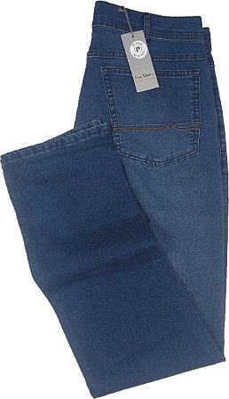 Calça Jeans Masculina Pierre Cardin Reta (Cintura Média) - Ref. 457P992 - Algodão / Poliester / Elastano - Jeans Macio