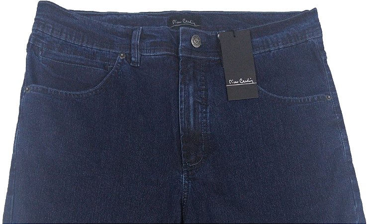 Calça Jeans Masculina Pierre Cardin Reta (Cintura Alta) - Ref. 467P284 - Algodão / Poliester / Elastano - Jeans Macio