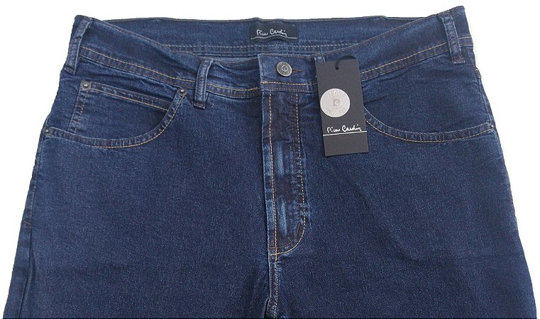 Calça Jeans Masculina Pierre Cardin Reta (Cintura Média) - Ref. 457P597 - Algodão / Poliester / Elastano - Jeans Macio