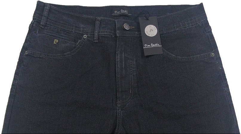 Calça Jeans Masculina Pierre Cardin Reta (Cintura Média) - Ref. 457P048  - Algodão / Poliester / Elastano - Jeans Macio