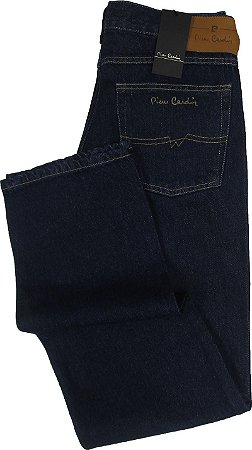 Calça Jeans Masculina Pierre Cardin Reta Tradicional  (Cintura Alta)  - Ref. 460P100 AZUL - 100% Algodão