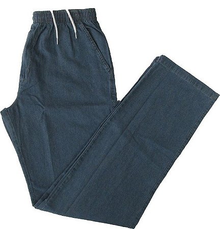Calça Jeans Fino de Elástico (Com Zipper) -  Stargriff  - Ref. 427 Delave