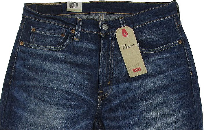Calça Jeans Levis Masculina Corte Tradicional - Ref. 514-0918 - 99% Algodão / 1% Elastano