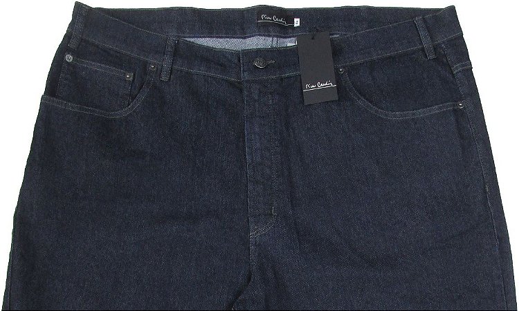 Calça Jeans Masculina Pierre Cardin Reta (Cintura Alta) - Ref. 487P092 (AZUL)  PLUS SiZE - Algodão / Poliester / Elastano (Jeans Fino e Macio)