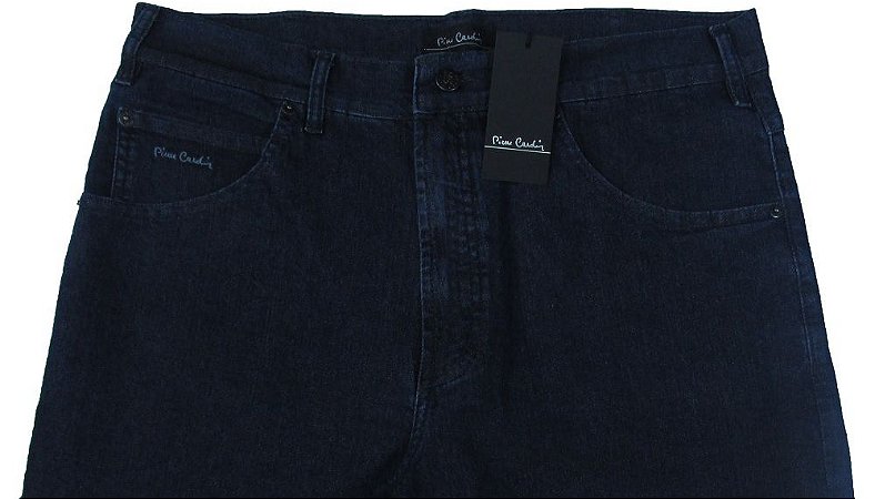 Calça Jeans Masculina Pierre Cardin Reta (Cintura  Alta) - Ref. 467P251 (AZUL) - Algodão / Poliester / Elastano (Jeans Fino e Macio)