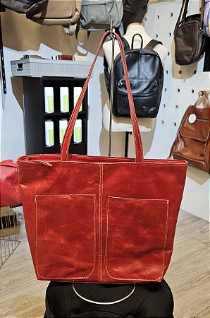 Bolsa Maracanã Vermelho Estonado