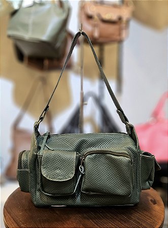 Bolsa Uberlândia Croco Verde