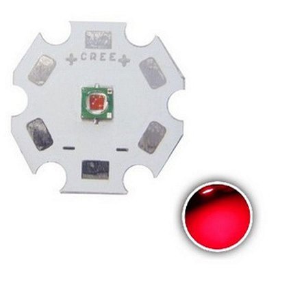 Led Cree Xp-e 3w Photo Red 660nm Vermelho Supe