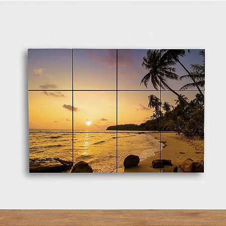 Painel Decorativo Praia Fim de Tarde