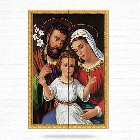 Painel Decorativo Sagrada Família (Jesus, Maria e José) - MOD 01