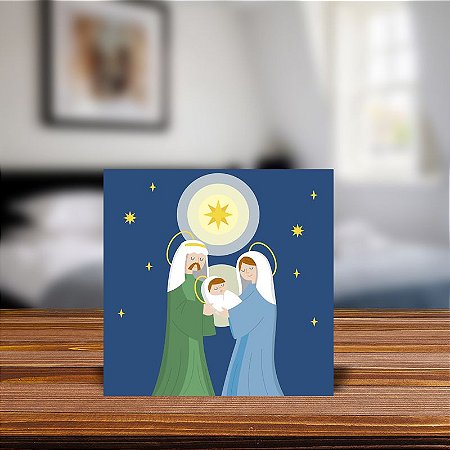 Azulejo Decorativo - Presépio - Natal -  Sagrada Família MOD 29