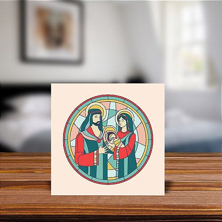 Azulejo Decorativo - Presépio - Natal -  Sagrada Família MOD 35