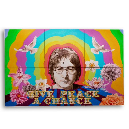 Painel Decorativo de Azulejo John Lennon 40x60cm