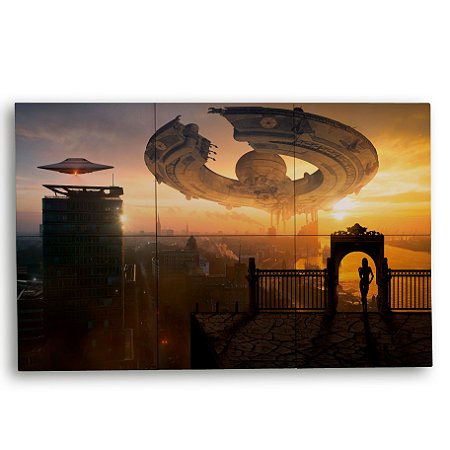 Painel Decorativo de Nave Extraterrestre 40x60cm