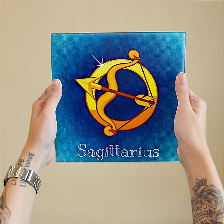 Azulejo Decorativo SAGITÁRIO - Coleção Signos do Zodíaco