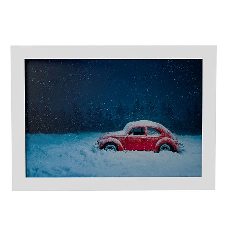 Quadro Decorativo Fusca na Neve