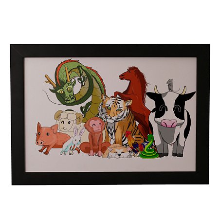 Quadro Decorativo Animais Horóscopo Chinês