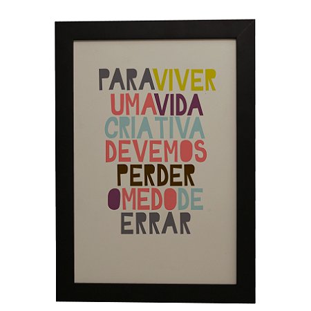 Quadro Decorativo Vida Criativa