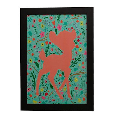 Quadro Decorativo Deer Flores