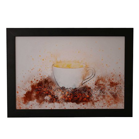 Quadro Decorativo Xícara de Café Aquarela