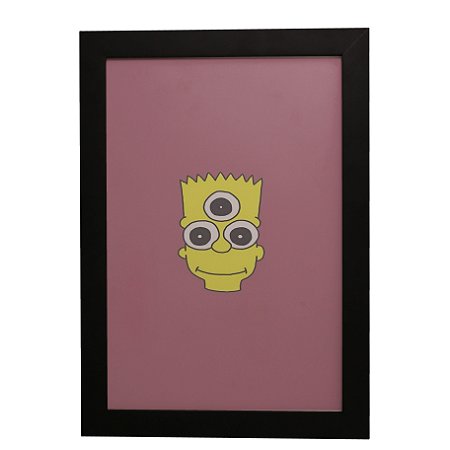 Quadro Decorativo Bart Simpson Alienigena