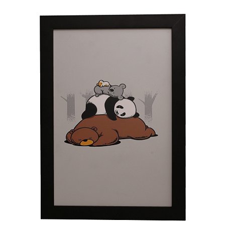 Quadro Decorativo Panda e Koala
