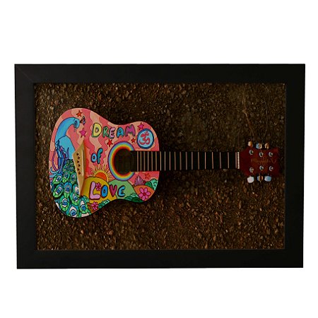 Quadro Decorativo Violão Hippie