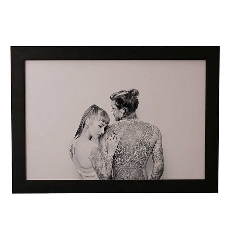 Quadro Decorativo Casal Tatuado