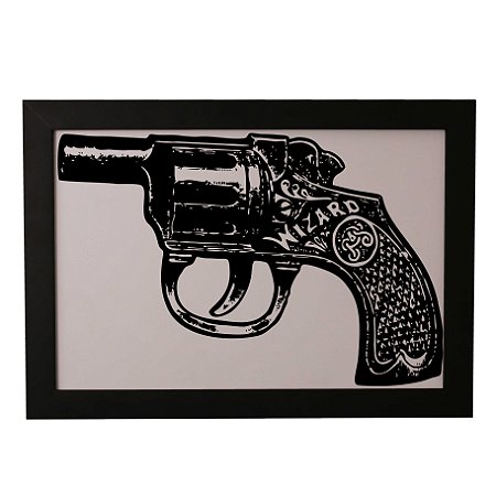 Quadro Decorativo Pistola Wizard