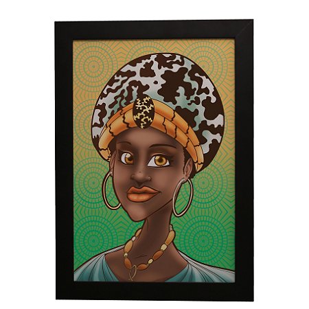 Quadro Decorativo Garota Africana