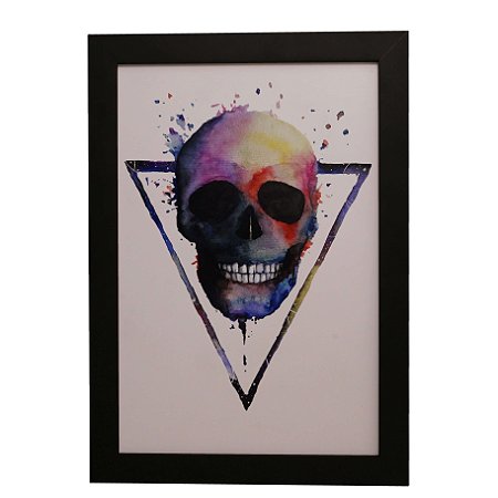 Quadro Decorativo Caveira Triângulo