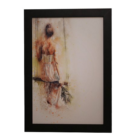 Quadro Decorativo Noiva Aquarela