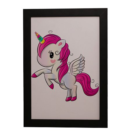 Quadro Decorativo Infantil Unicórnio