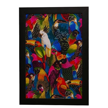 Quadro Decorativo Pássaros Coloridos