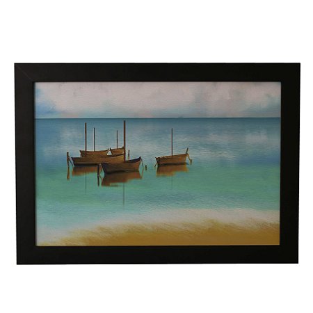 Quadro Decorativo Barquinhos a Óleo