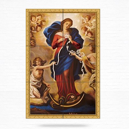 Painel Decorativo de Azulejo Nossa Senhora Desatadora de Nós