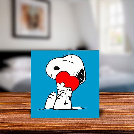 Azulejo Decorativo Snoopy Coração