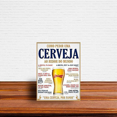 Azulejo Decorativo Como Pedir Uma Cerveja