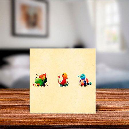 Azulejo Decorativo Pokemons Iniciais - Oferta de Azulejo Personalizado -  Rei do Azulejo