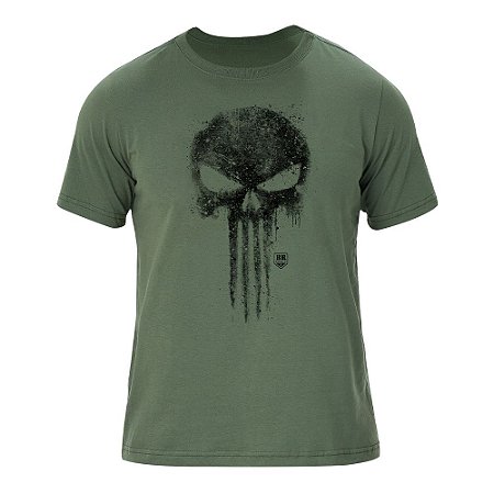 Camiseta BR FORCE Justiceiro - Verde tamanho EG