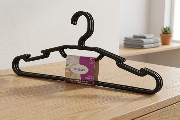 CABIDE ELEGANCE KIT COM 3 - PRETO PP - TOTAL 84 UNIDADES