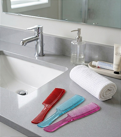 PENTE POP CRISTAL KIT COM 3 - SORTIDO - TOTAL 144 UNIDADES