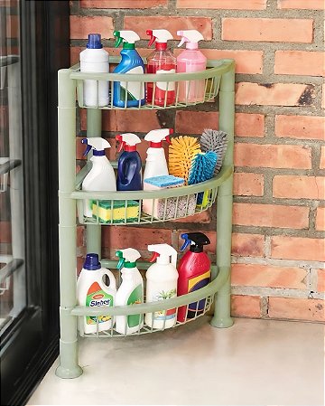 ORGANIZADOR/FRUTEIRA TRIANGULAR PREMIUM 3 ANDARES - SORTIDO - TOTAL 5 UNIDADES