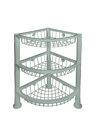 ORGANIZADOR/FRUTEIRA TRIANGULAR PREMIUM 3 ANDARES - SORTIDO - 5 UNIDADES